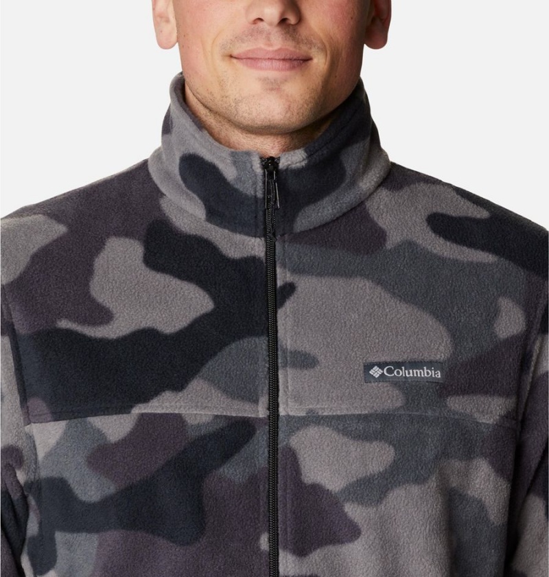 Black Columbia Steens Mountain Printed Men's Fleece Jacket | 58204SPHC