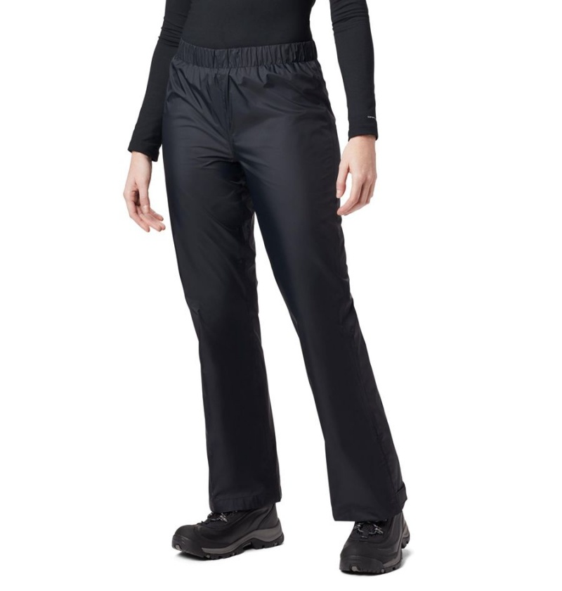 Black Columbia Storm Surge Rain Women\'s Pants | 05496WSFL