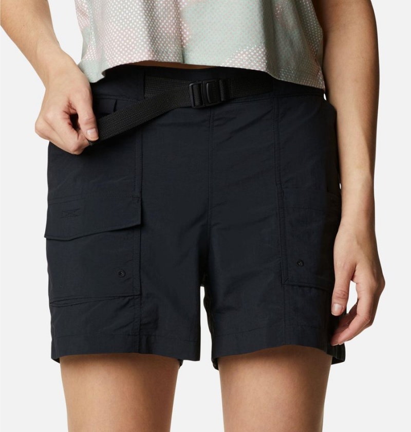 Black Columbia Summerdry Cargo Women's Shorts | 26431HGKB