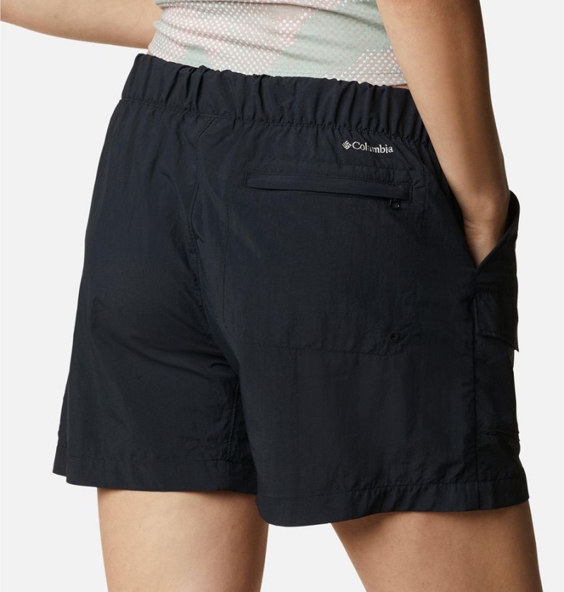 Black Columbia Summerdry Cargo Women's Shorts | 26431HGKB