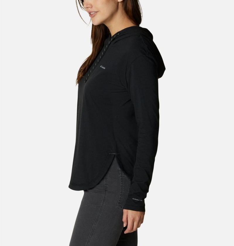 Black Columbia Sun Trek Pullover Women's Hoodie | 14809PRGM