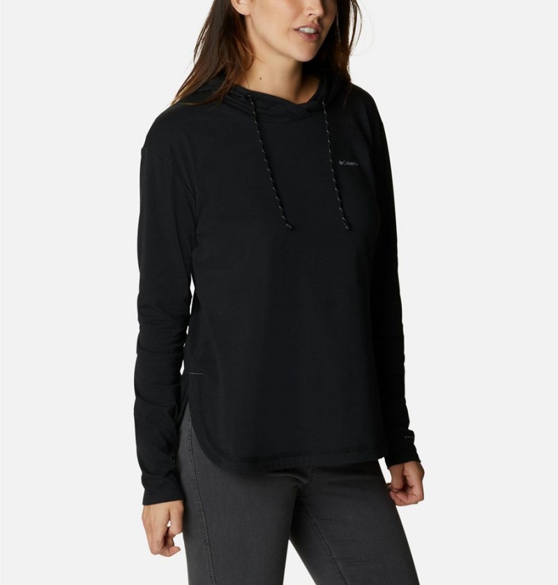 Black Columbia Sun Trek Pullover Women's Hoodie | 14809PRGM