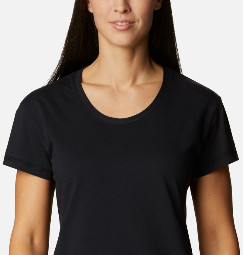 Black Columbia Sun Trek Women's T-Shirt | 89436ZPGJ