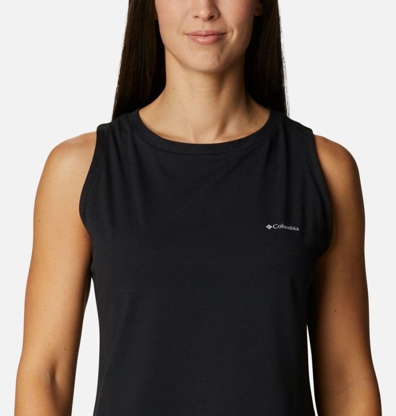 Black Columbia Sun Trek Women's Tank Top | 24731ZQCJ