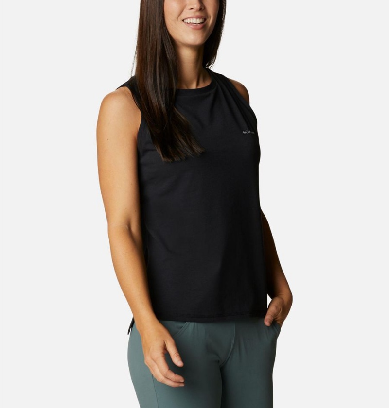 Black Columbia Sun Trek Women's Tank Top | 24731ZQCJ