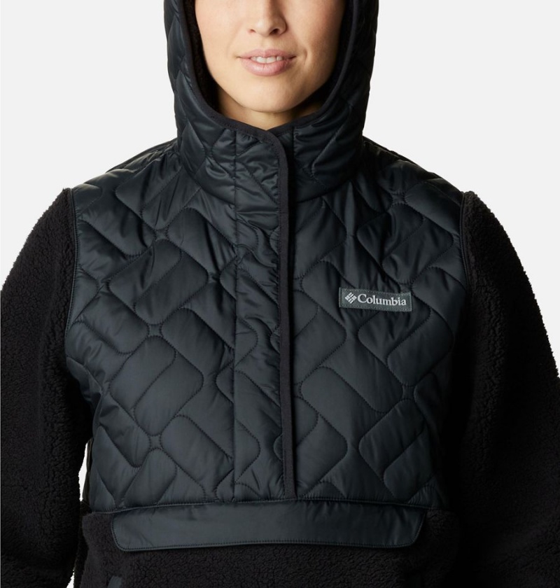 Black Columbia Sweet View Hooded Fleece Women's Pullover | 97032IMNZ