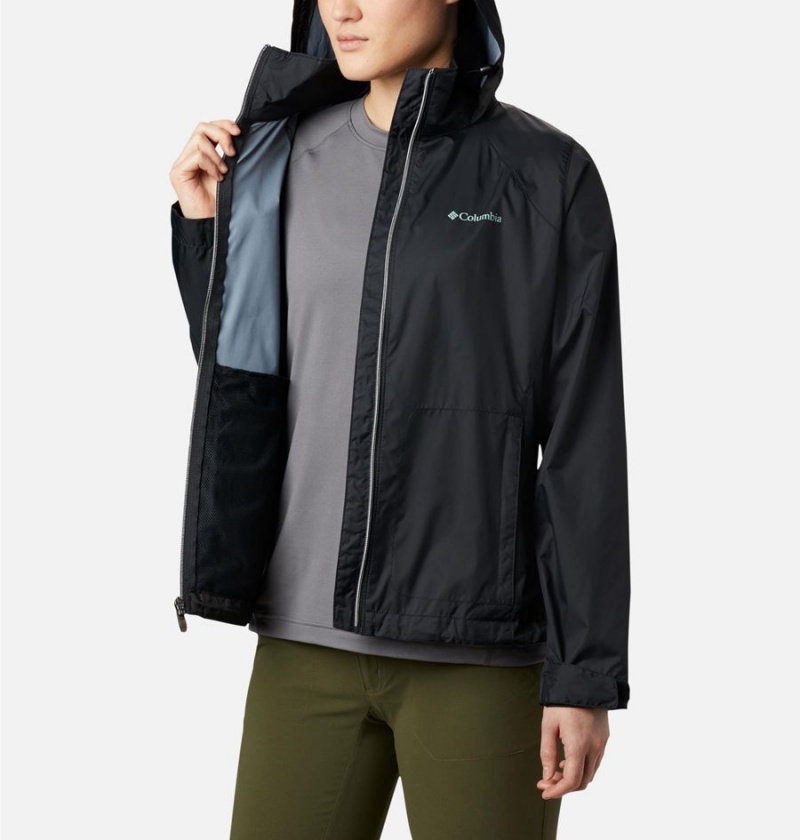 Black Columbia Switchback III Women's Rain Jacket | 96523PRFX