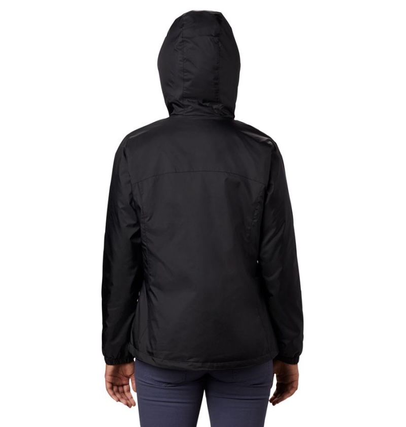 Black Columbia Switchback Sherpa Lined Women's Rain Jacket | 17263QVJG