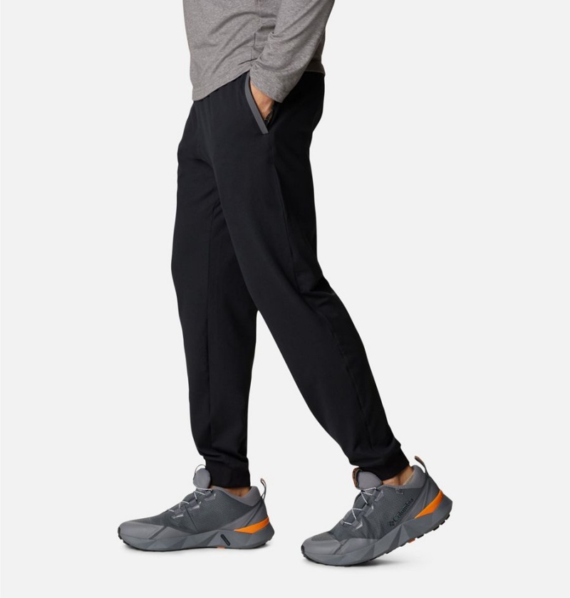 Black Columbia Tech Trail Knit Joggers Men's Pants | 64907PHLQ