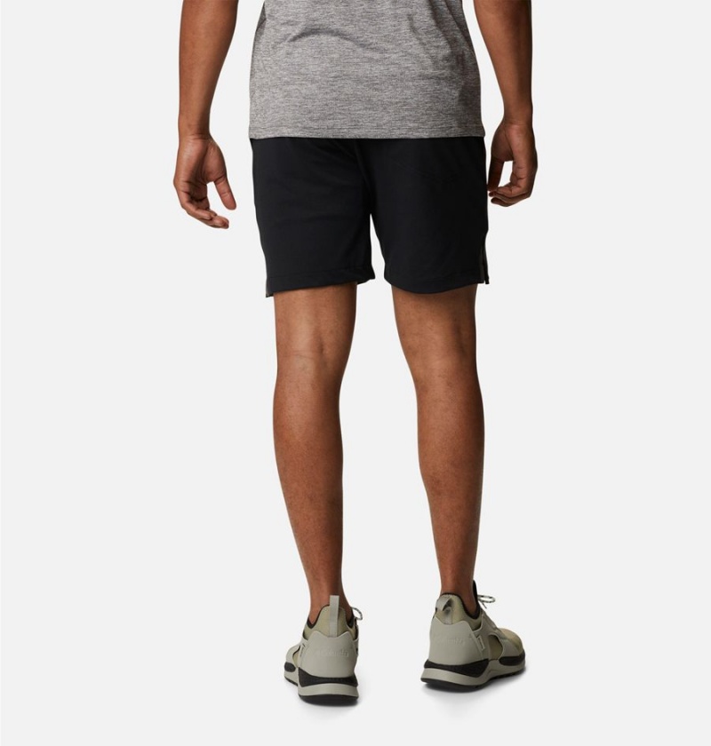 Black Columbia Tech Trail Knit Men's Shorts | 68041THNW