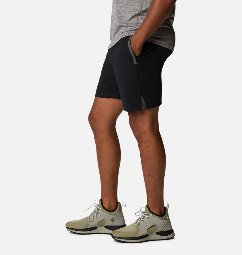 Black Columbia Tech Trail Knit Men's Shorts | 68041THNW