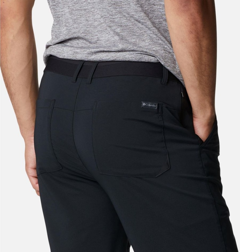 Black Columbia Tech Trail Men's Shorts | 49328RHNZ