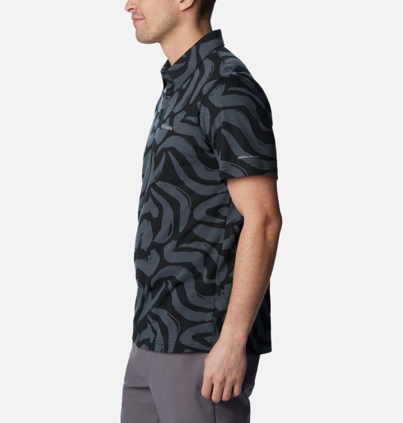 Black Columbia Thistletown Hills Men's Polo Shirt | 76498YLHI