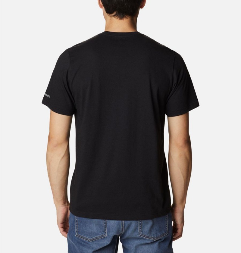 Black Columbia Thistletown Hills Pocket Men's T-Shirt | 56920YPFZ