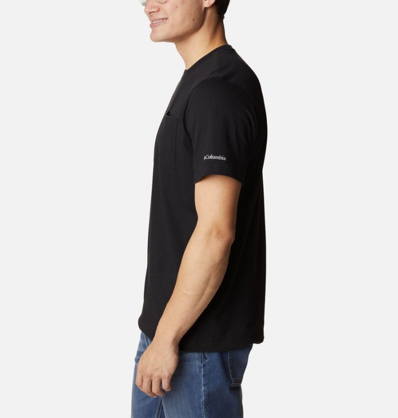 Black Columbia Thistletown Hills Pocket Men's T-Shirt | 56920YPFZ