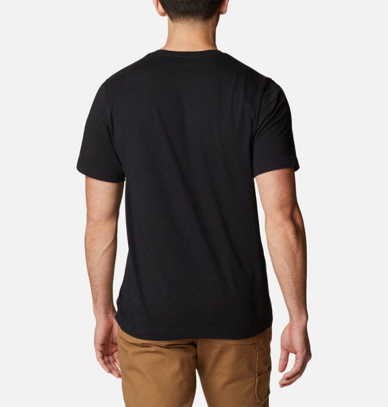 Black Columbia Thistletown Hills Short Sleeve Men's T-Shirt | 82091OFNM