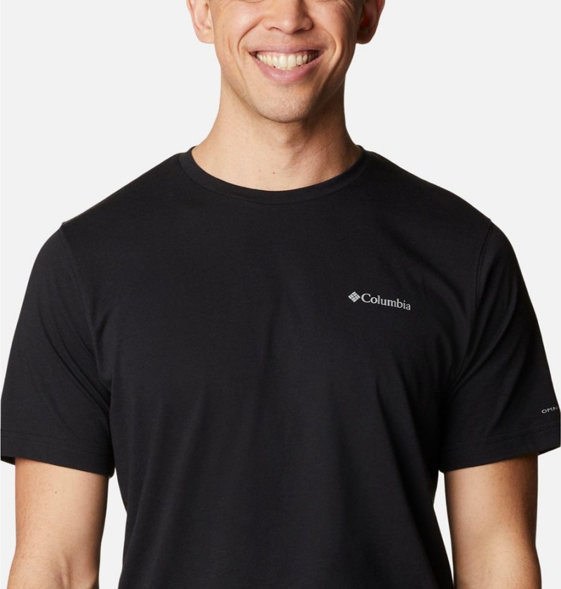 Black Columbia Thistletown Hills Short Sleeve Men's T-Shirt | 82091OFNM