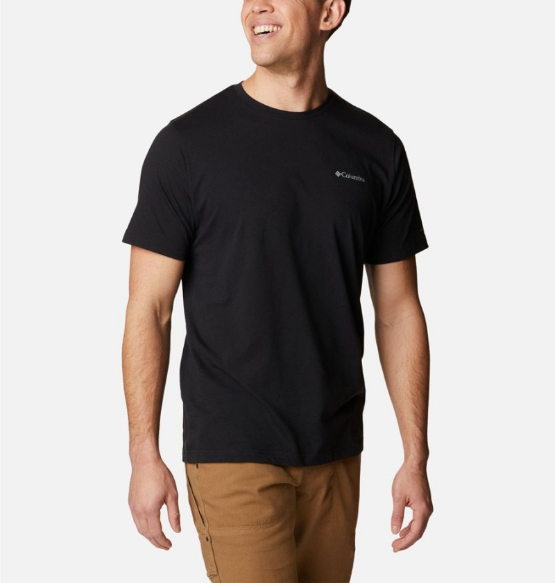 Black Columbia Thistletown Hills Short Sleeve Men's T-Shirt | 82091OFNM