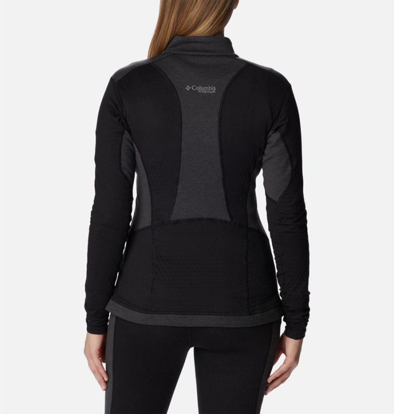 Black Columbia Titan Pass Helix Quarter Zip Women's Pullover | 21749WNLA