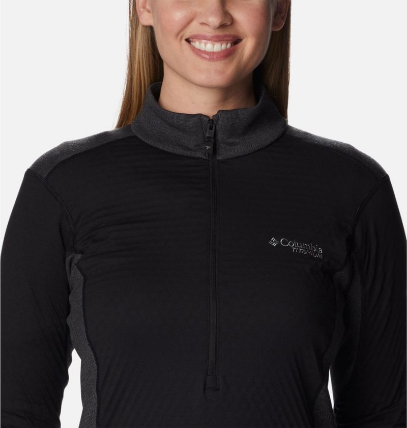 Black Columbia Titan Pass Helix Quarter Zip Women's Pullover | 21749WNLA