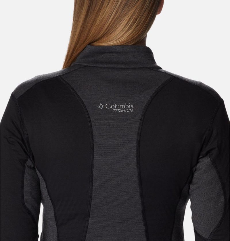 Black Columbia Titan Pass Helix Quarter Zip Women's Pullover | 21749WNLA