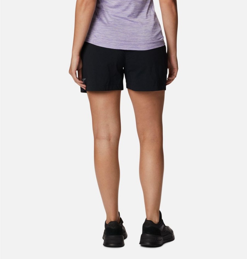 Black Columbia Titan Pass Lightweight Women's Shorts | 82694KLDW