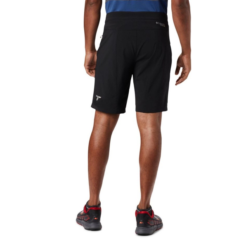 Black Columbia Titan Pass Men's Shorts | 46290OSWL