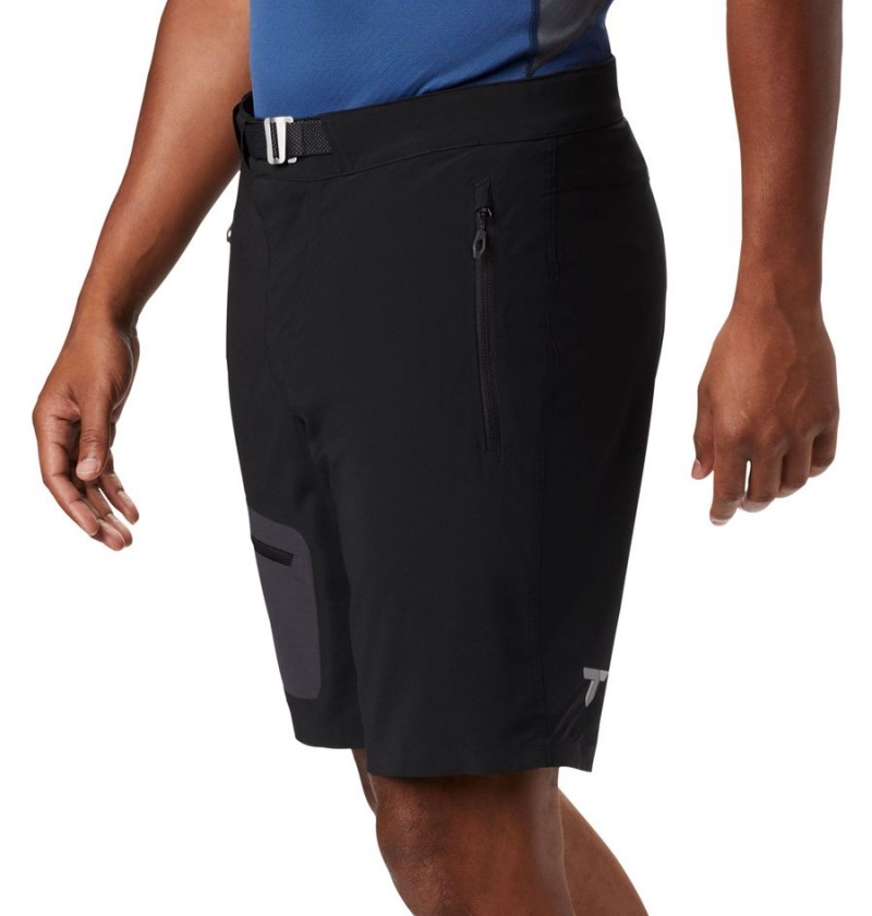 Black Columbia Titan Pass Men's Shorts | 46290OSWL