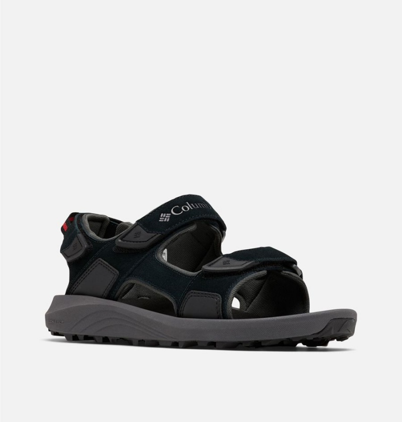 Black Columbia Trailstorm Hiker 3-Strap Men's Sandals | 81264FSTI