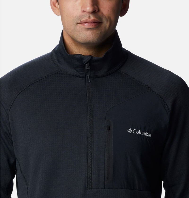 Black Columbia Triple Canyon Half Zip Men's Pullover | 65749BUFI