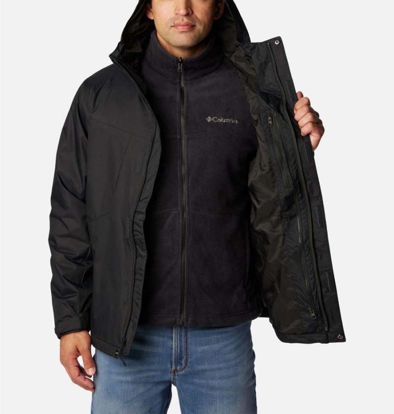 Black Columbia Tunnel Falls Interchange Men's 3 In 1 Jackets | 23705NHWR