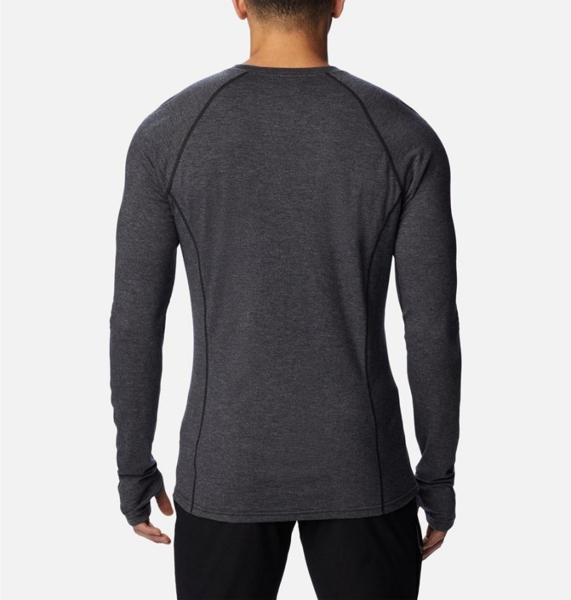 Black Columbia Tunnel Springs Wool Crew Baselayer Men's T-Shirt | 95841IXSA