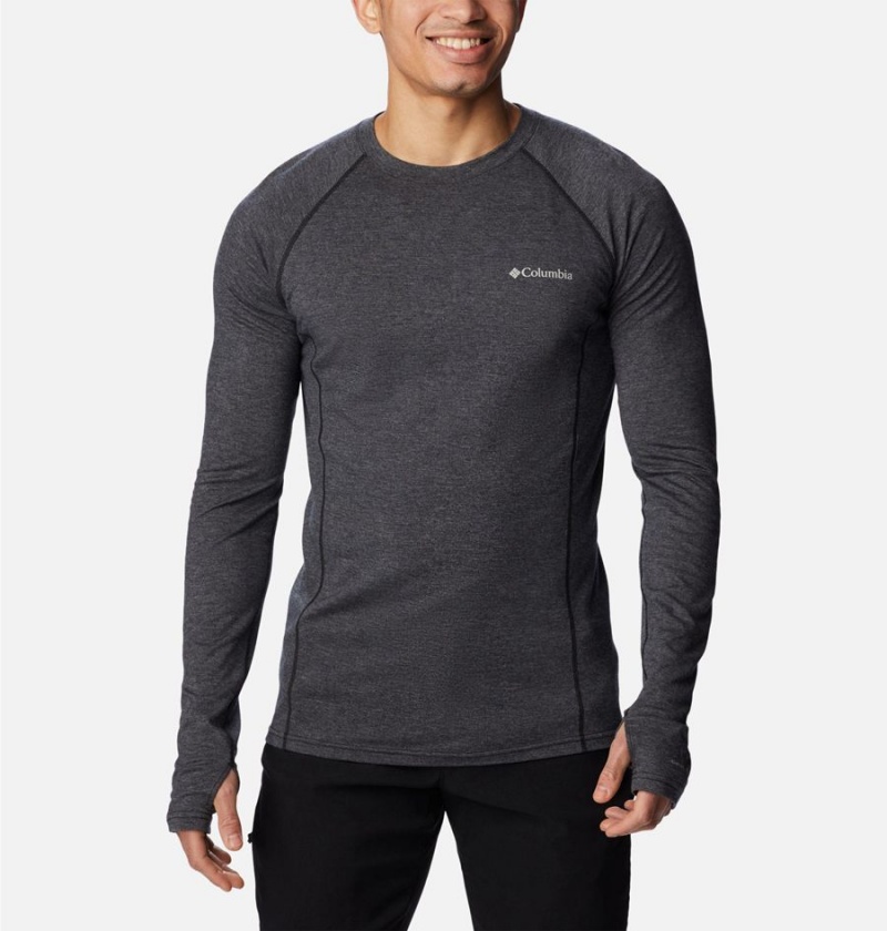 Black Columbia Tunnel Springs Wool Crew Baselayer Men\'s T-Shirt | 95841IXSA