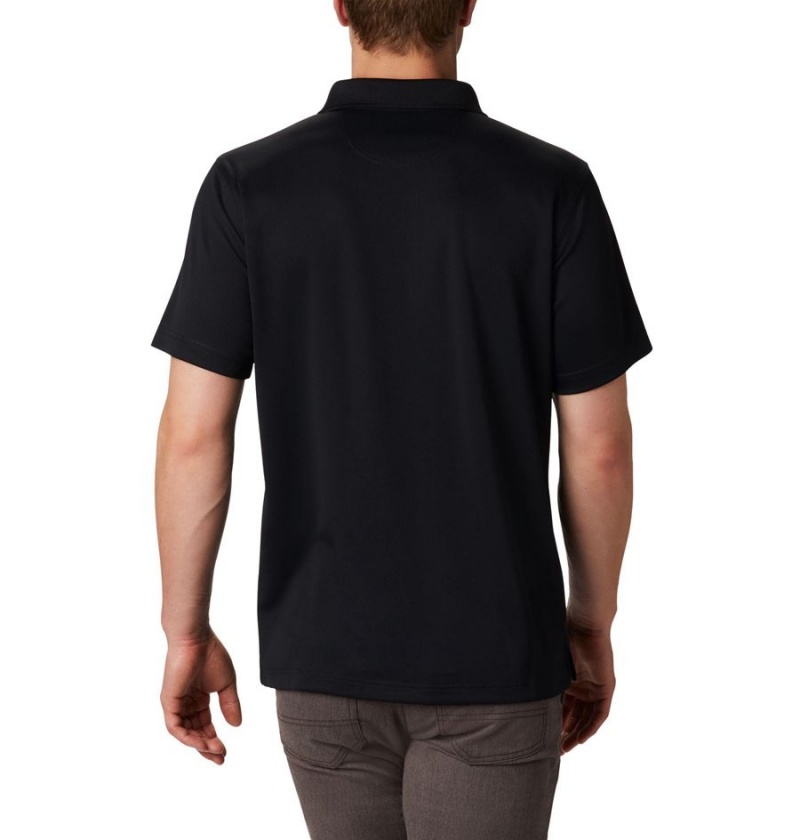 Black Columbia Utilizer Men's Polo Shirt | 80475DLTF