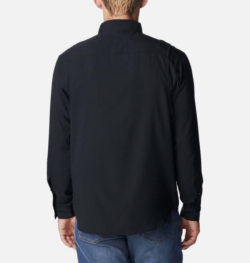 Black Columbia Utilizer Woven Long Sleeve Men's Shirt | 46391TOFV