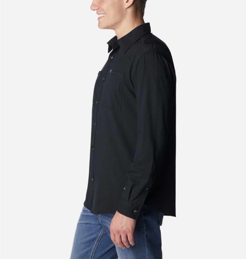 Black Columbia Utilizer Woven Long Sleeve Men's Shirt | 46391TOFV