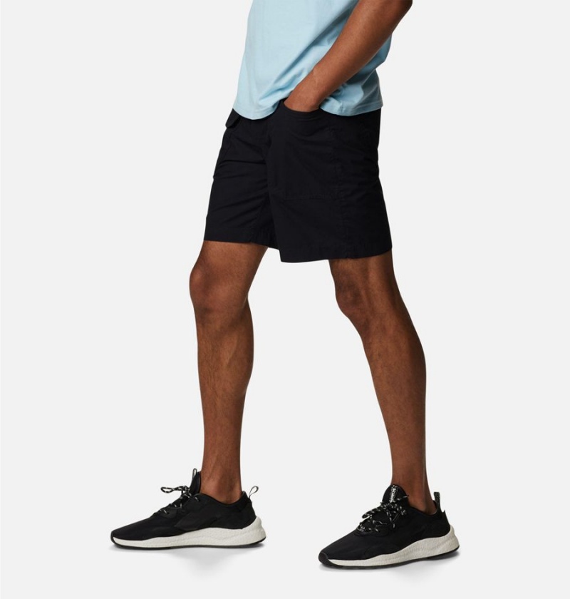 Black Columbia Washed Out Cargo Men's Shorts | 16489WXMD