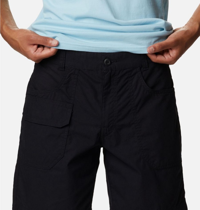 Black Columbia Washed Out Cargo Men's Shorts | 16489WXMD