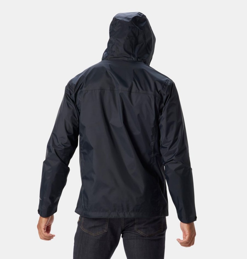 Black Columbia Watertight II Men's Rain Jacket | 06713PUCV