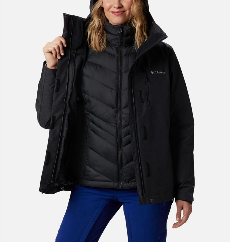 Black Columbia Whirlibird IV Interchange Women's Ski Jacket | 15924JHSQ