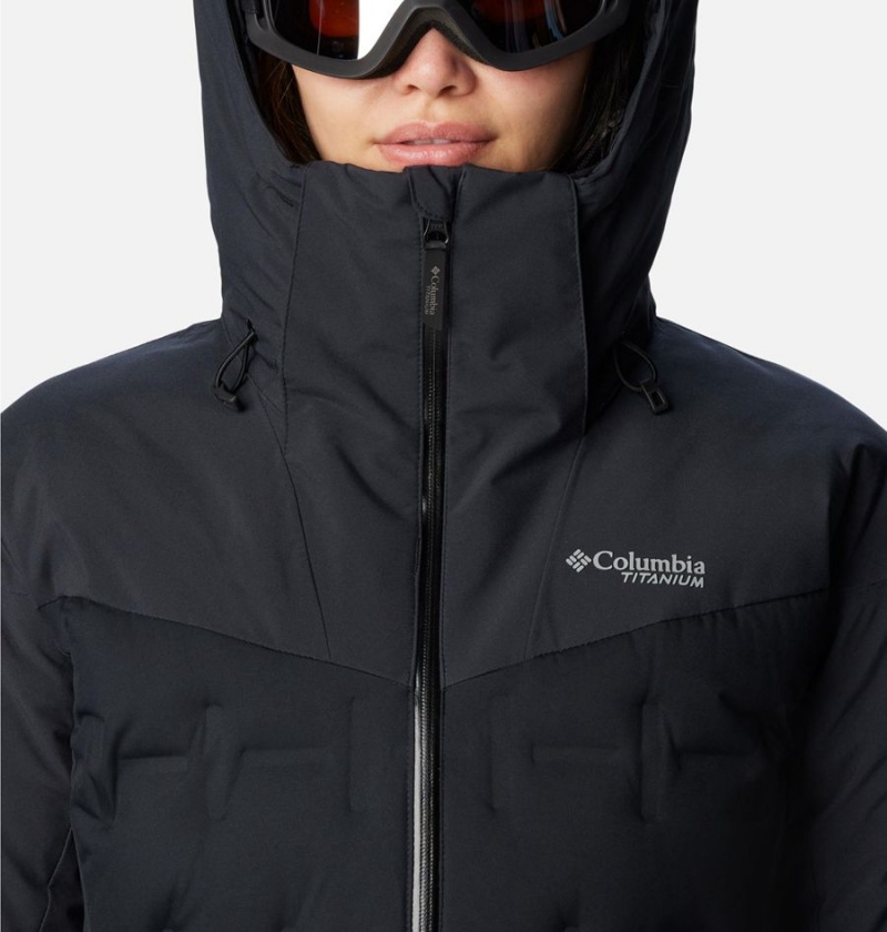 Black Columbia Wildcard III Down Women's Ski Jacket | 02538BGXI