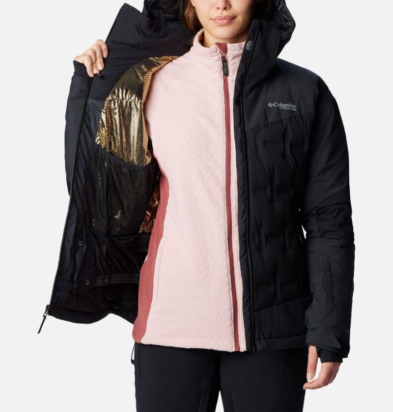 Black Columbia Wildcard III Down Women's Ski Jacket | 02538BGXI