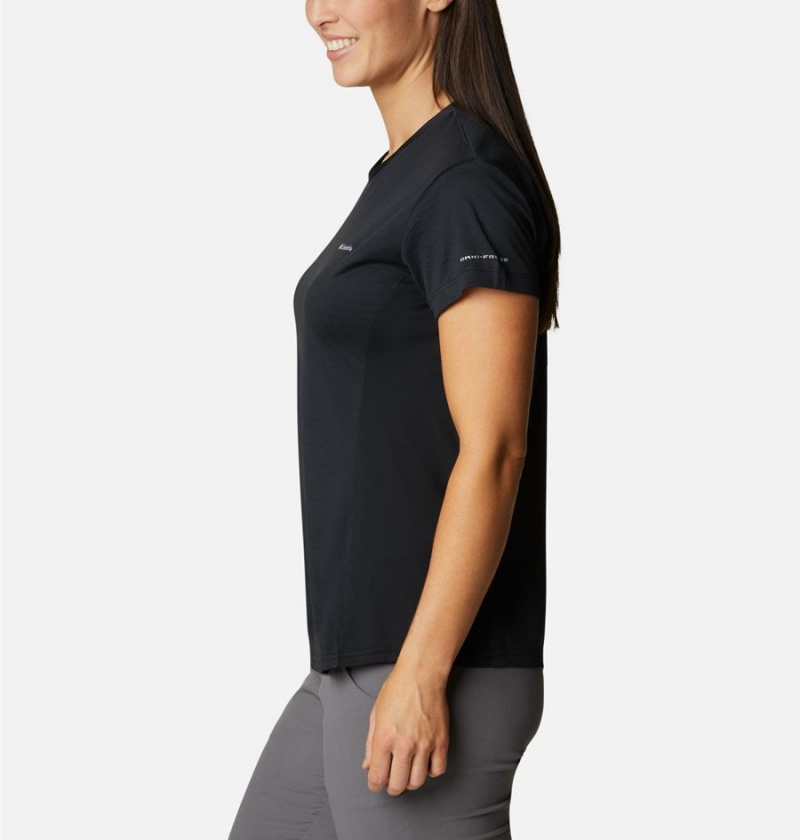 Black Columbia Zero Ice Cirro-Cool Short Sleeve Women's T-Shirt | 14029PFLG