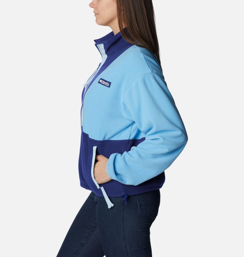 Blue Columbia Back Bowl Full Zip Women's Fleece Jacket | 72046DEZB