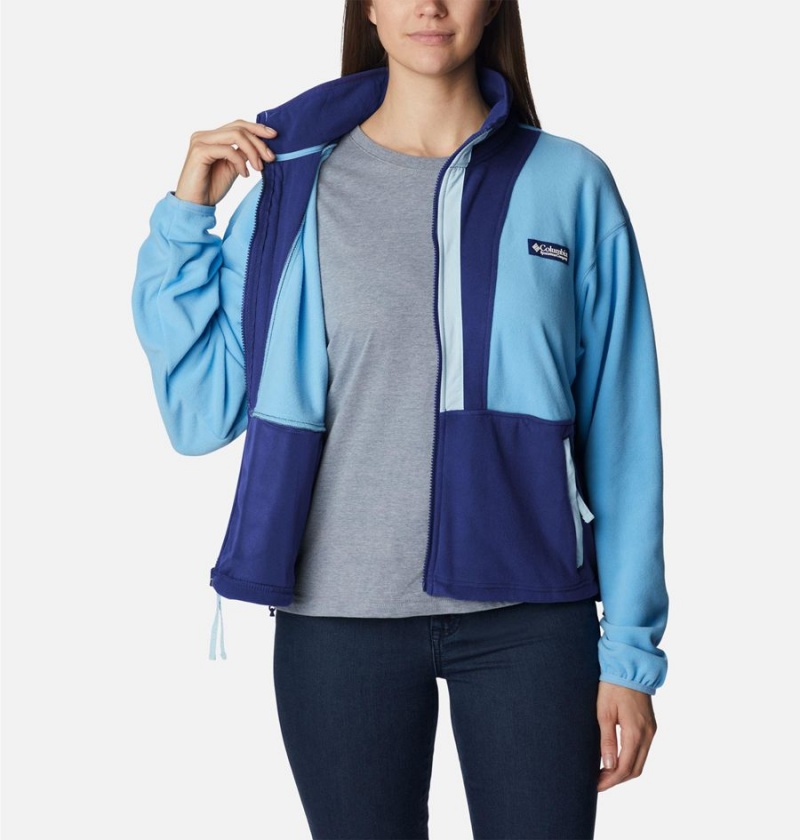 Blue Columbia Back Bowl Full Zip Women's Fleece Jacket | 72046DEZB