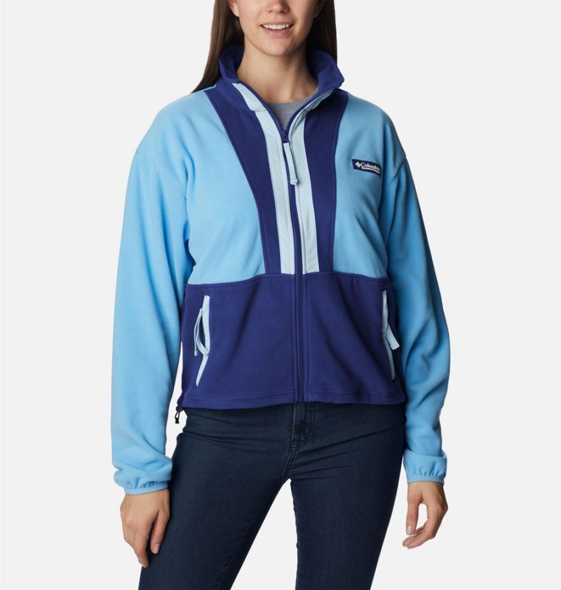 Blue Columbia Back Bowl Full Zip Women\'s Fleece Jacket | 72046DEZB