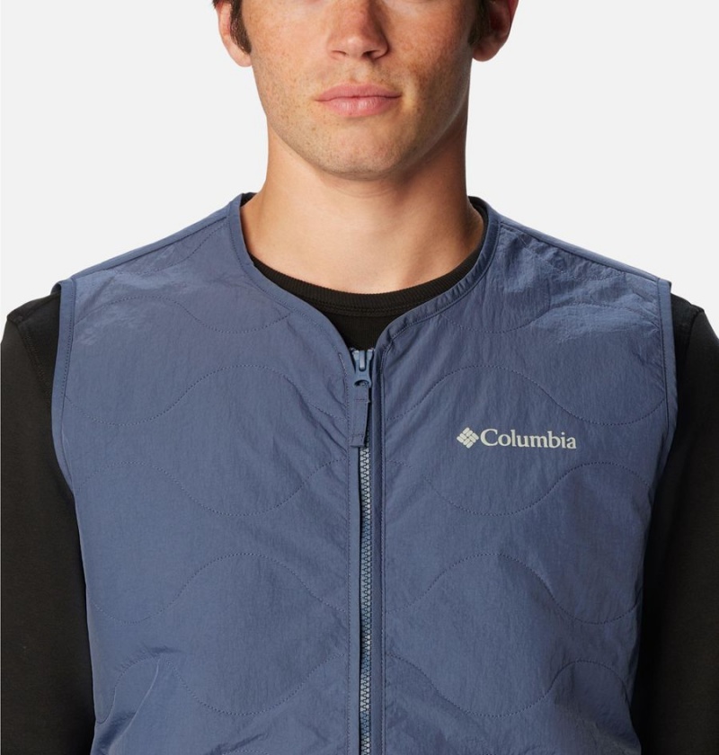 Blue Columbia Birchwood Men's Vest | 13204KDAH