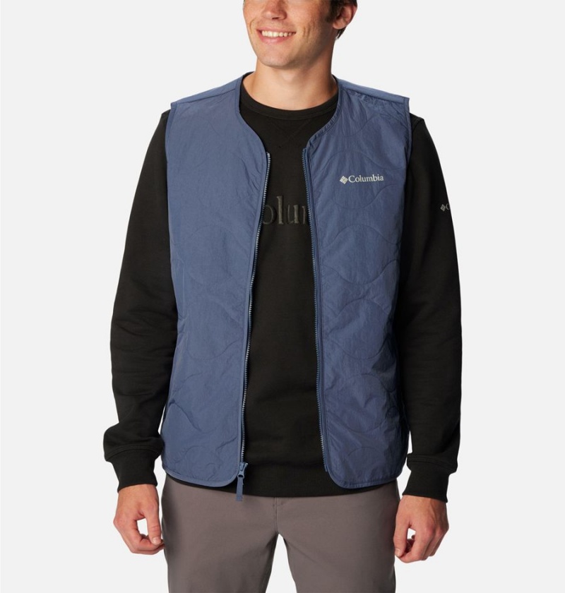 Blue Columbia Birchwood Men's Vest | 13204KDAH