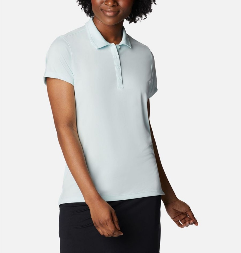 Blue Columbia Birdie Golf Polo Women's T-Shirt | 42953LVTR