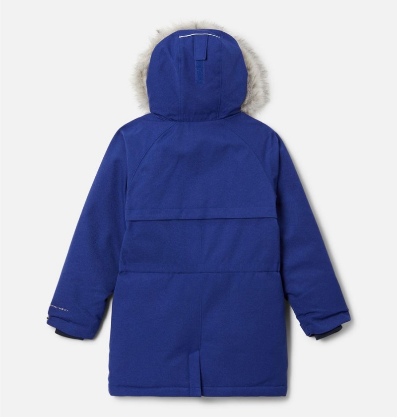 Blue Columbia Boundary Bay Down Parka Kids' Jacket | 17869IPLW